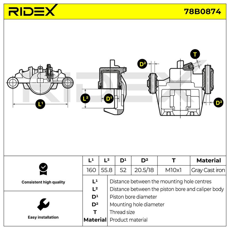 спирачен апарат RIDEX