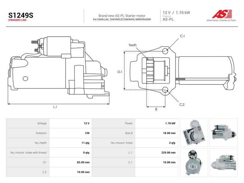 This part match OEM code: 12570230