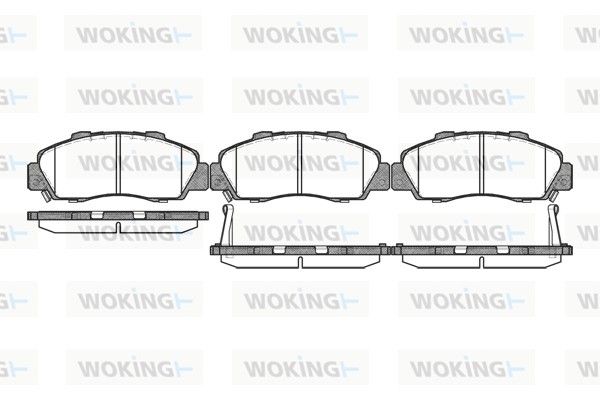 Комплект гальмівних накладок, дискове гальмо, Woking P2513.32