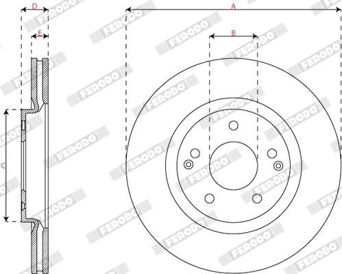 FERODO DDF2916C Brake Disc