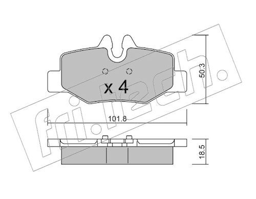 fri.tech. 592.0 Brake Pad Set, disc brake
