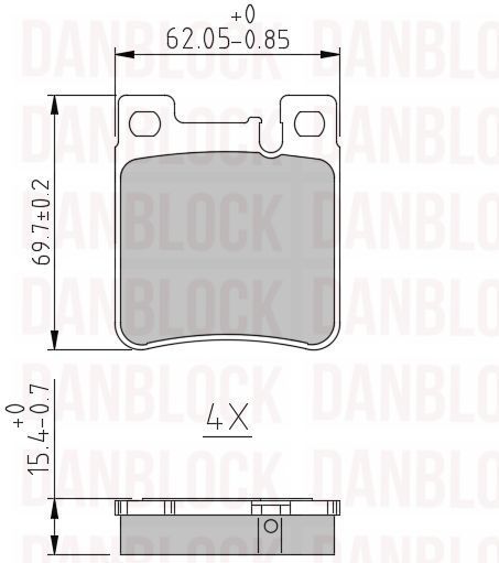DANBLOCK Remblokkenset, schijfrem