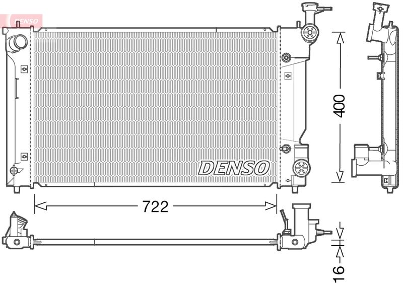 Denso Engine Cooling Radiator DRM50098