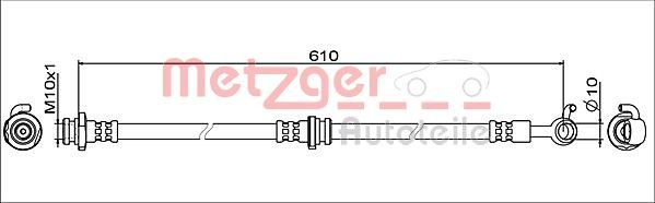 METZGER fékcső 4111960