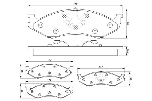 BOSCH 0 986 424 284 Brake Pad Set, disc brake