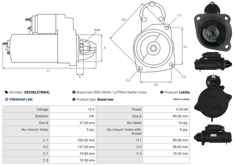 AS-PL S9228(LETRIKA) Starter