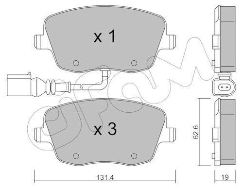 Set placute frana,frana disc 822-547-1 CIFAM