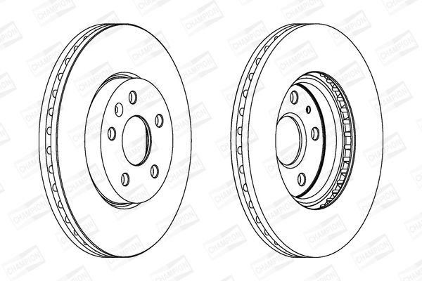 Диск тормозной (передний) CHAMPION