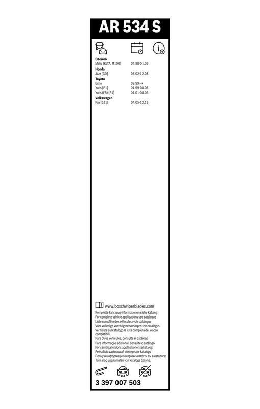 BOSCH 3 397 007 503 Wiper Blade