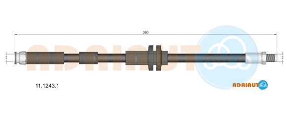 ADRIAUTO шланг гальмівний передній FIA 500 10-