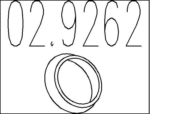 MTS tömítőgyűrű, kipufogócső 02.9262