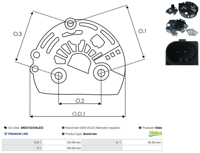 AS-PL ARE3152(VALEO) Alternator Regulator