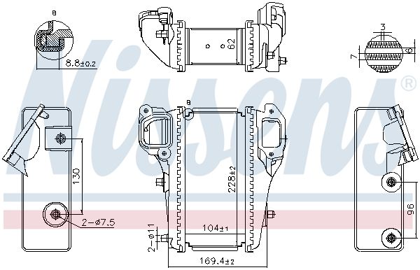 NISSENS Intercooler, inlaatluchtkoeler 961586