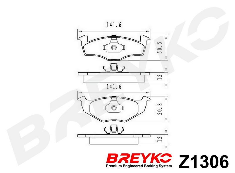 DAVID VASCO Z1306 Brake Pad Set, disc brake