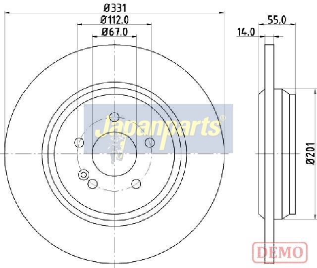 спирачен диск JAPANPARTS