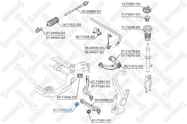 STELLOX 87-71050-SX Mounting, control/trailing arm