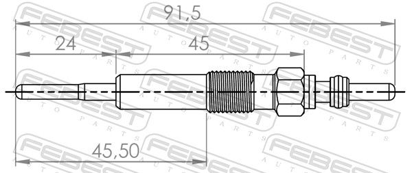 FEBEST 24642-005 Glow Plug