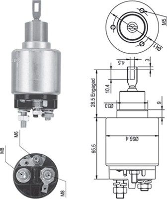 MAGNETI MARELLI втягувальне реле стартера FORD 1,4/1,8/2,9 92-96 [940113050344]