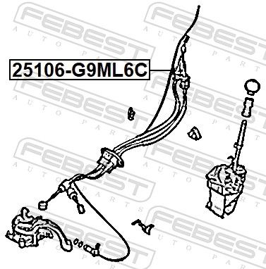 FEBEST 25106-G9ML6C Cable Pull, manual transmission