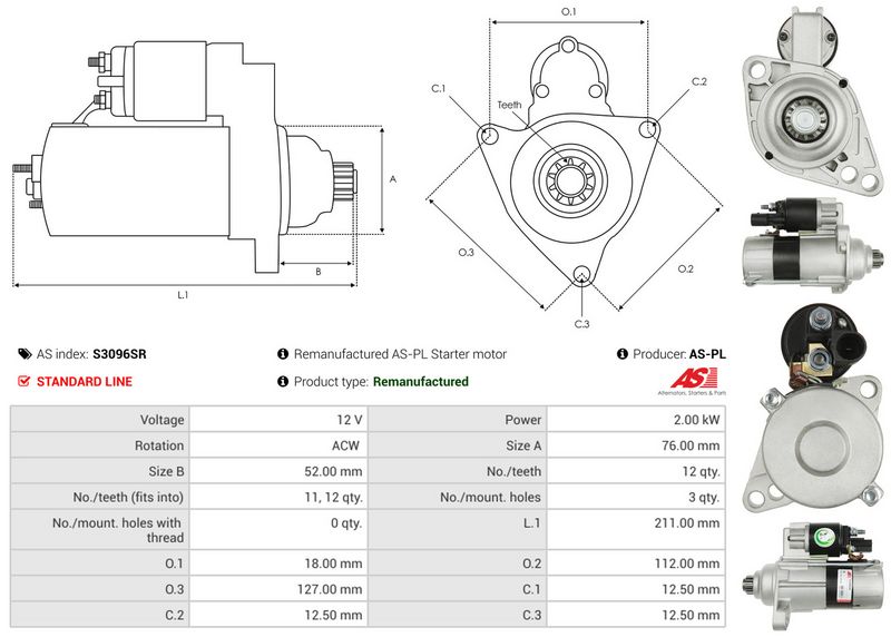 AS-PL S3096SR Starter