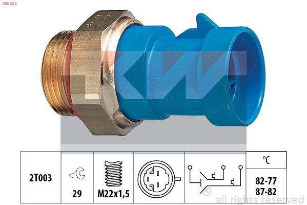 KW hőkapcsoló, hűtőventilátor 550 653