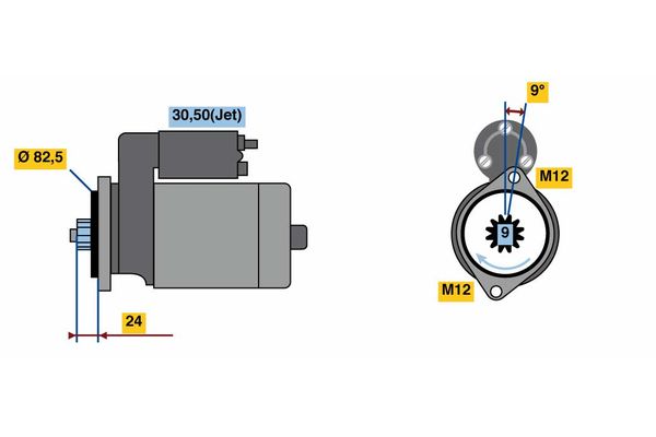 BOSCH önindító 0 986 023 800