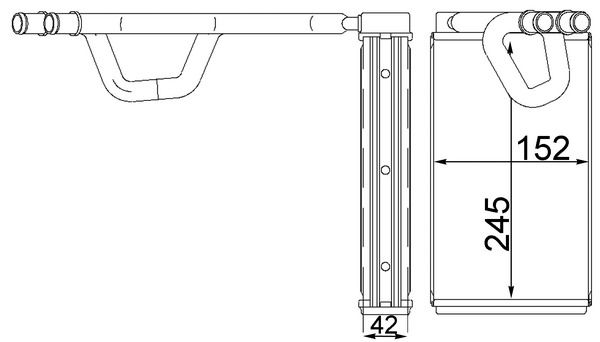 MAHLE Hőcserélő, belső tér fűtés AH 232 000S