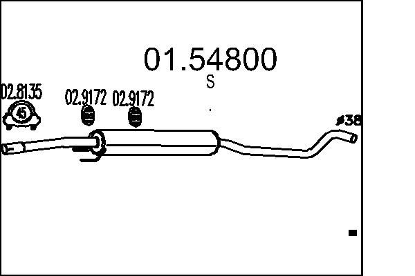 Проміжний глушник, Mts 01.54800