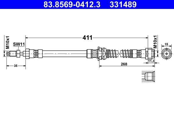 ATE fékcső 83.8569-0412.3