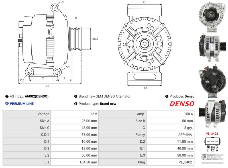 AS-PL A6082(DENSO) Alternator