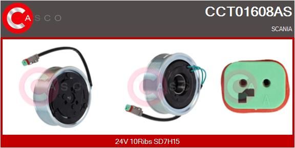 Elektromagnetická spojka, kompresor klimatizace CCT01608AS