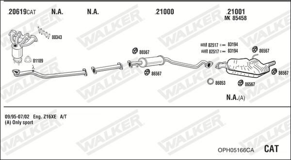 WALKER Išmetimo sistema