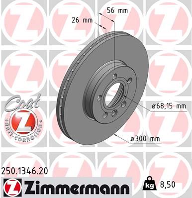 Гальмівний диск, Zimmermann 250.1346.20