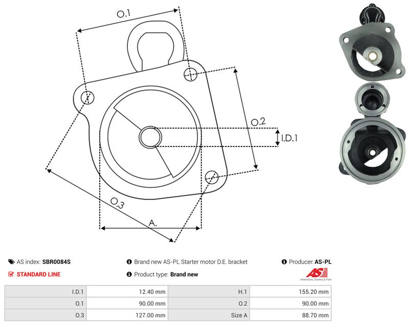 AS-PL SBR0084S Starter Lid, carburettor
