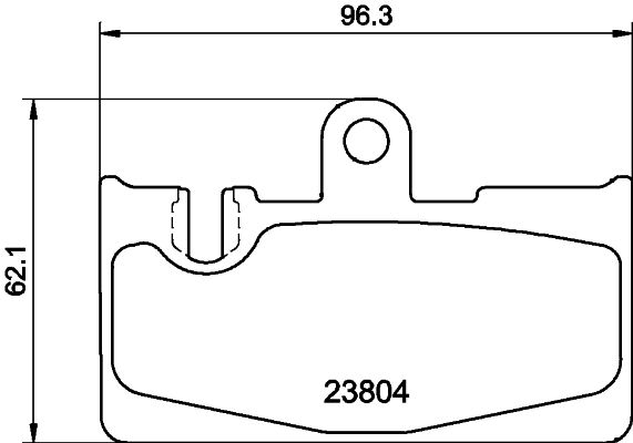 Комплект гальмівних накладок, дискове гальмо, Hella 8DB355011-661