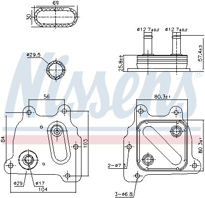 NISSENS 91374 Oil Cooler, engine oil