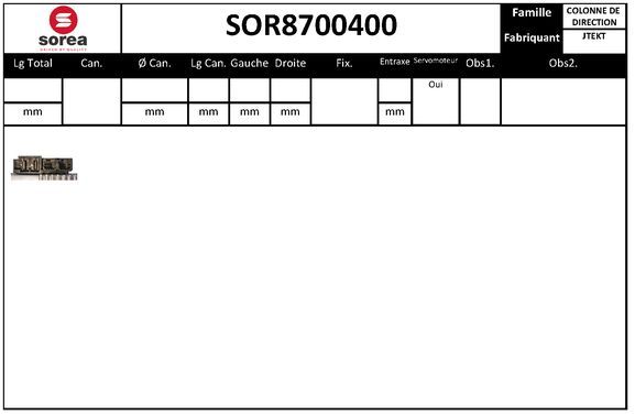 EAI kormányoszlop SOR8700400