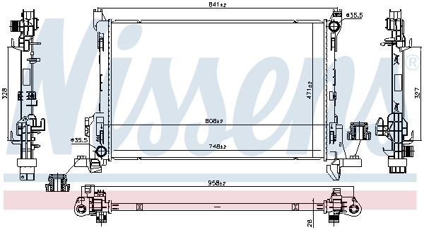 NISSENS Radiateur refroidissement du moteur 630793