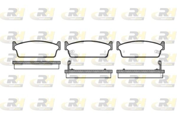 Комплект гальмівних накладок, дискове гальмо, Roadhouse 2227.02