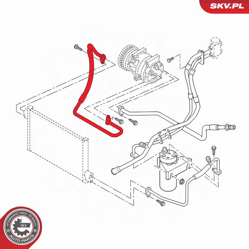 ESEN SKV 54SKV691 High/Low-pressure Line, air conditioning