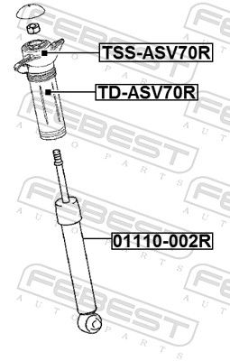 FEBEST TSS-ASV70R Suspension Strut Support Mount