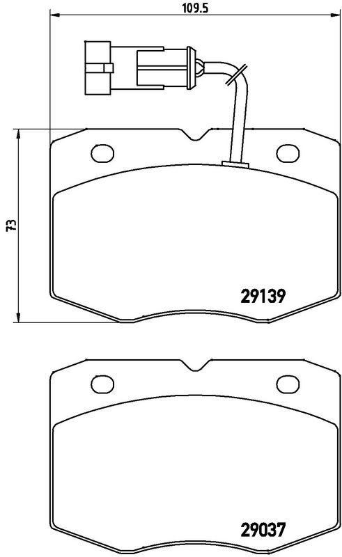 BREMBO PA6019 Brake Pad Set, disc brake