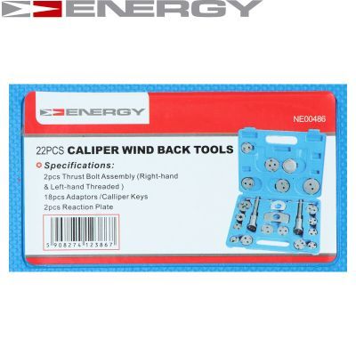 Pöörde-, tagasitõmbetööriistakomplekt, pidurisadulakolb, ENERGY NE00486