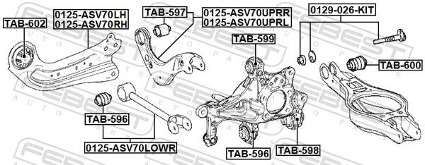 FEBEST TAB-596 Mounting, control/trailing arm