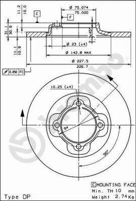 BRECO féktárcsa BS 7269