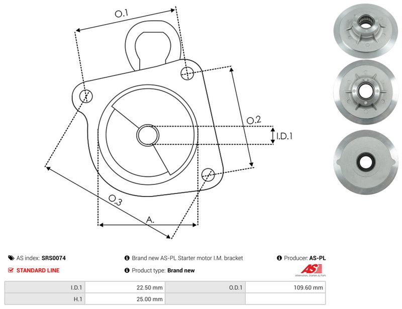 AS-PL SRS0074 Starter Lid, carburettor