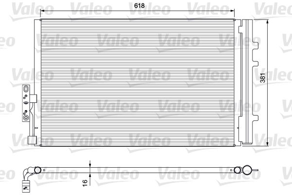 Конденсатор, система кондиціонування повітря, Valeo 814386