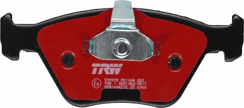 Piduriklotsi komplekt, ketaspidur, TRW GDB1404DTE