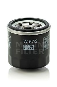 Оливний фільтр MANN-FILTER W672 , CHEVROLET Aveo 05-