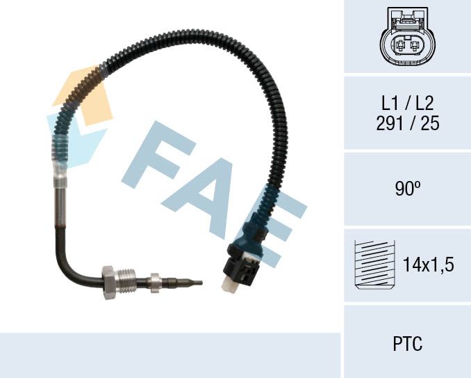 Датчик, температура відпрацьованих газів, Fae 68053